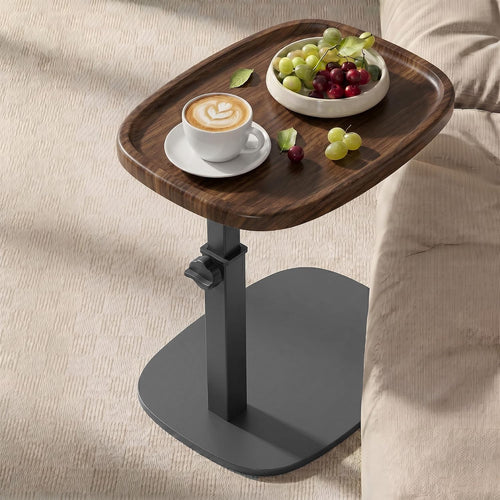 C Side Table Adjustable Height, Couch Sofa End Table, TV Tray