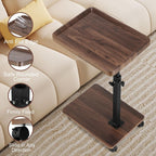 C Shaped End Table for Couch, Adjustable Height C Shaped Side Table